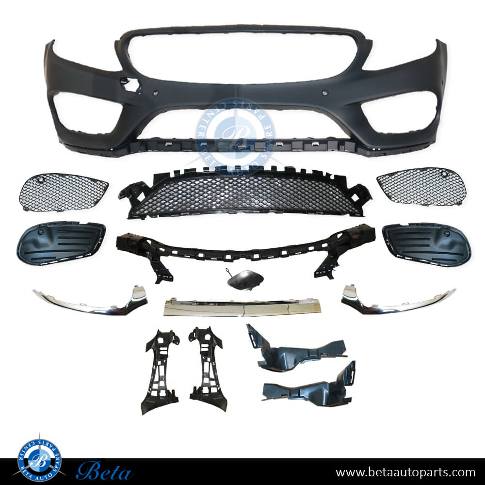 Front Bumper with PDC / Park assist without Camera hole Normal AMG for Mercedes C-Class W205 2015-2018 models, Part Number 2058801840 Front Bumper with PDC / Park assist without Camera hole Normal AMG for Mercedes C-Class W205 2015-2018 models, Part Number 2058801840